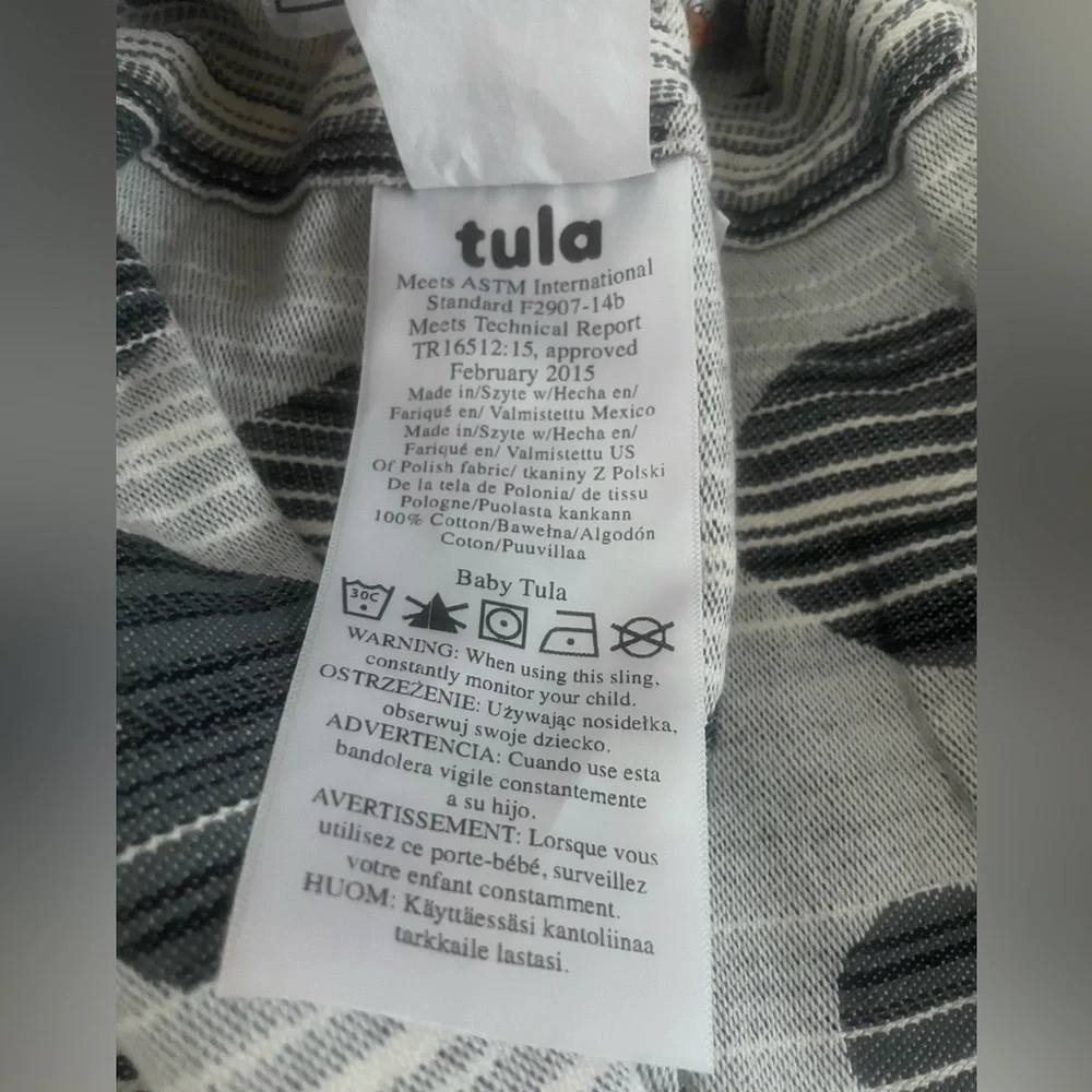 Tula Woven Wrap w Rings Heart Pattern Grays - Picture 8 of 8